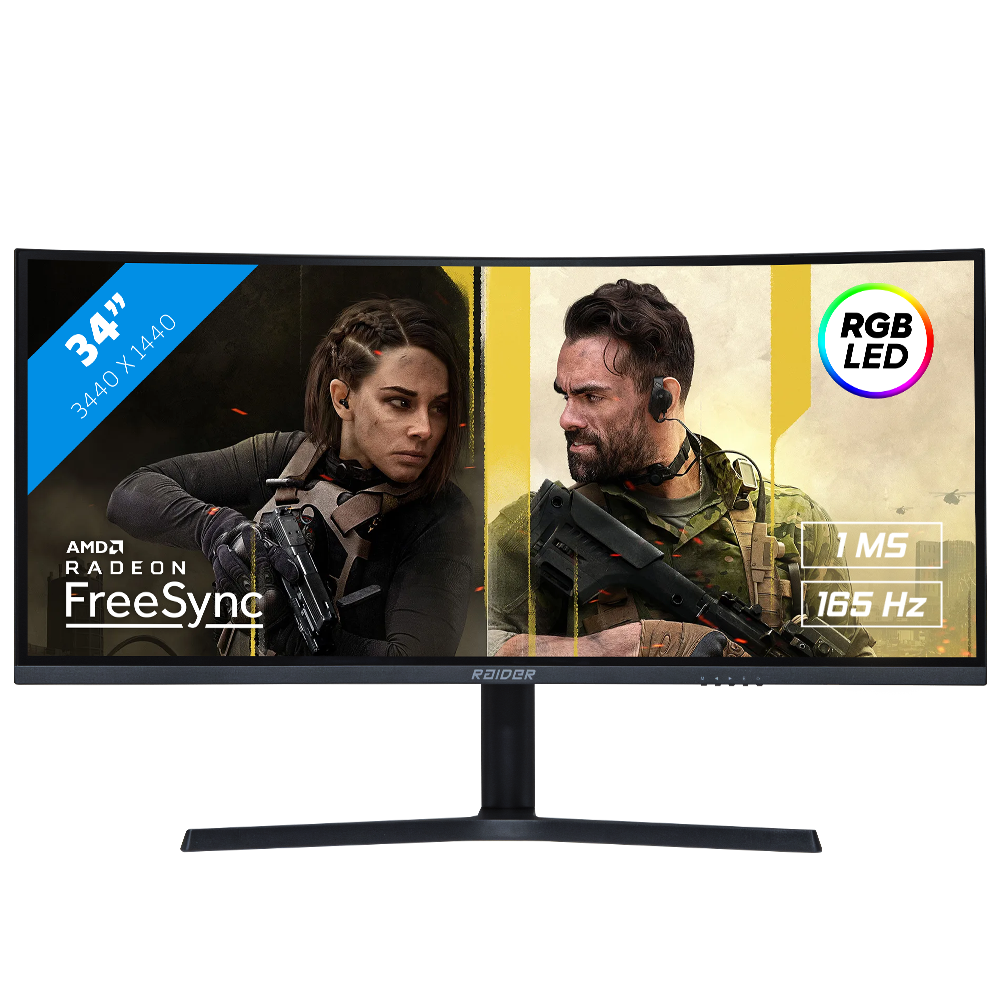 34" RAIDER 165Hz WQHD ULTRA WIDE GAMING