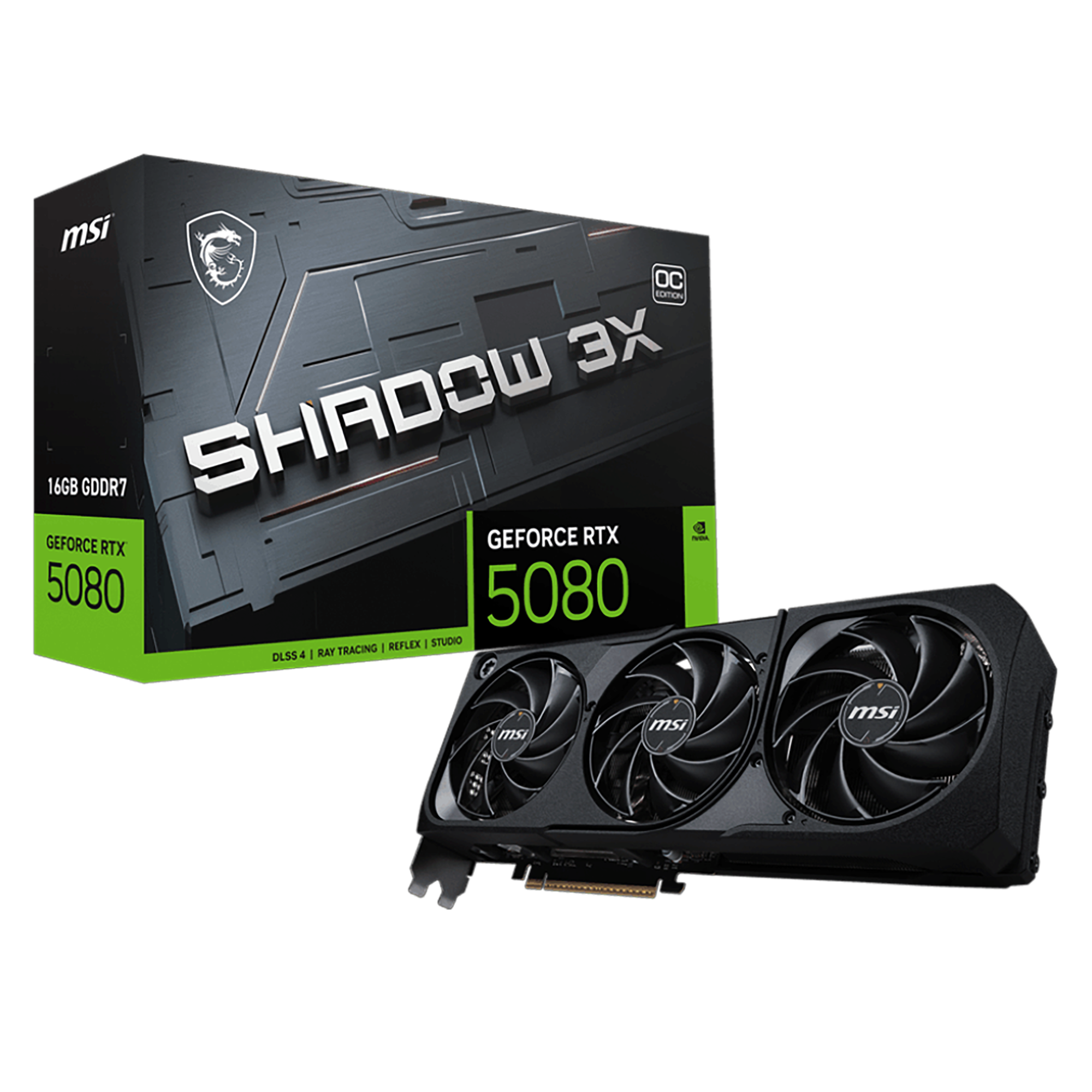 NVIDIA MSI GeForce RTX 5080 16G SHADOW 3X OC