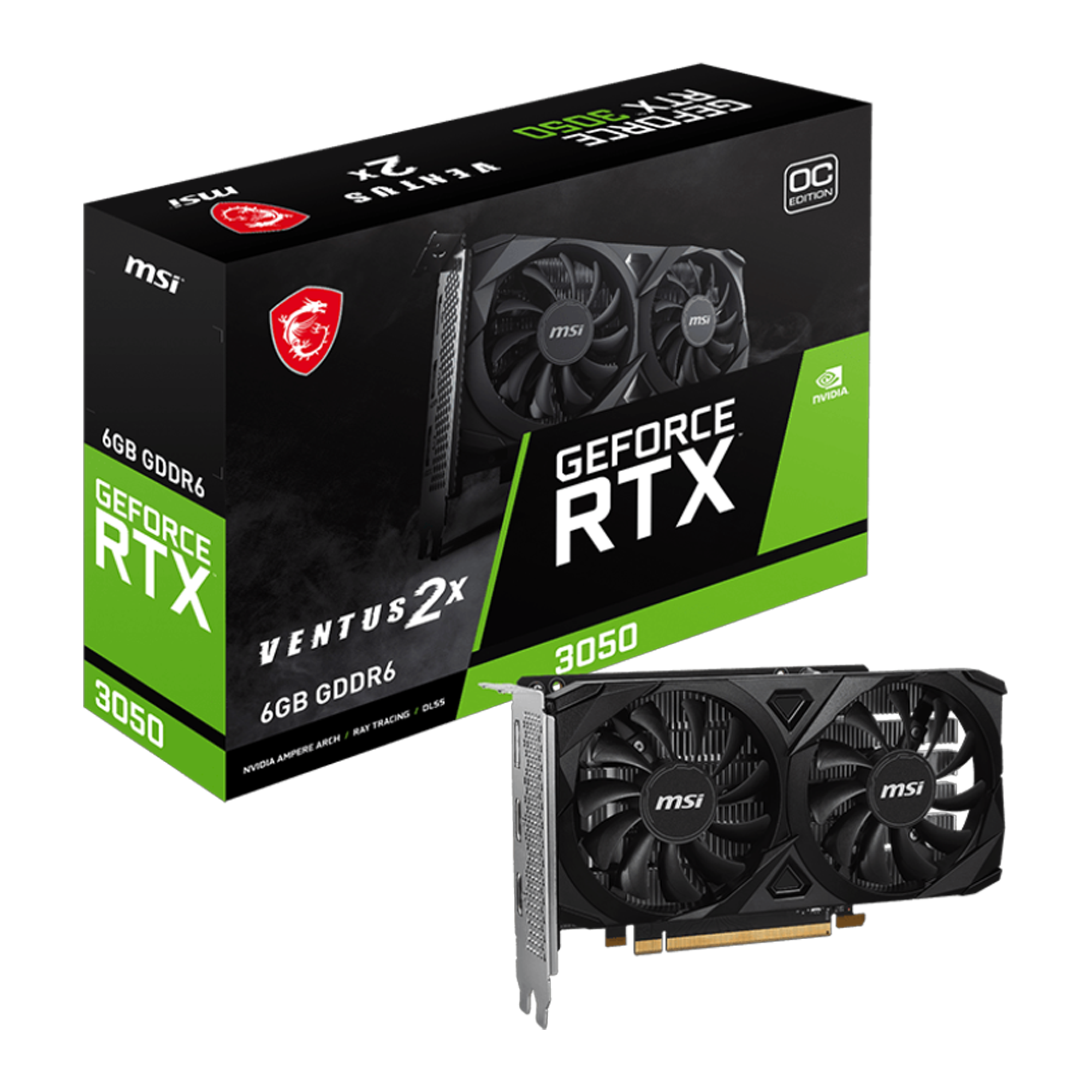 NVIDIA MSI GeForce RTX 3050 VENTUS 2X E 6G