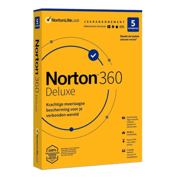 NortonLifeLock 360 Deluxe 50GB (1 jaar/5 apparaten)